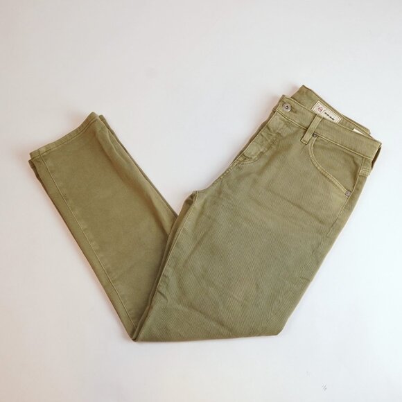 AG Adriano Goldschmied Ex Boyfriend Slouchy Slim Jeans Olive Cloud Soft Denim 27 - Picture 1 of 8